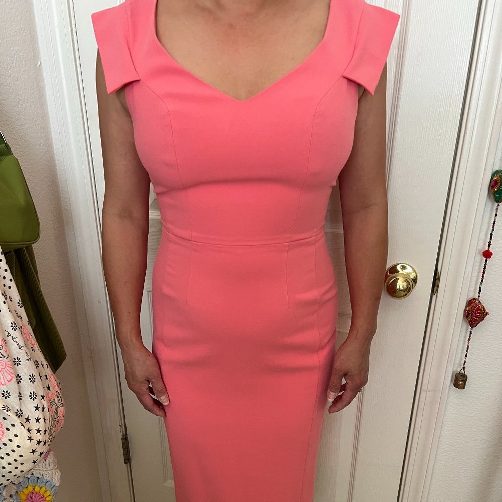 Black Halo Salmon-Color Dress